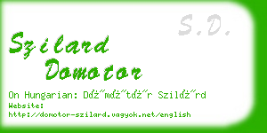 szilard domotor business card